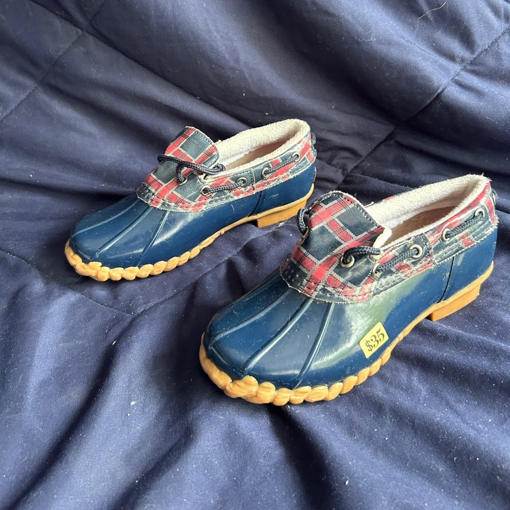 Sperry Blue and Red Rain & Snow Boots Waterproof Design